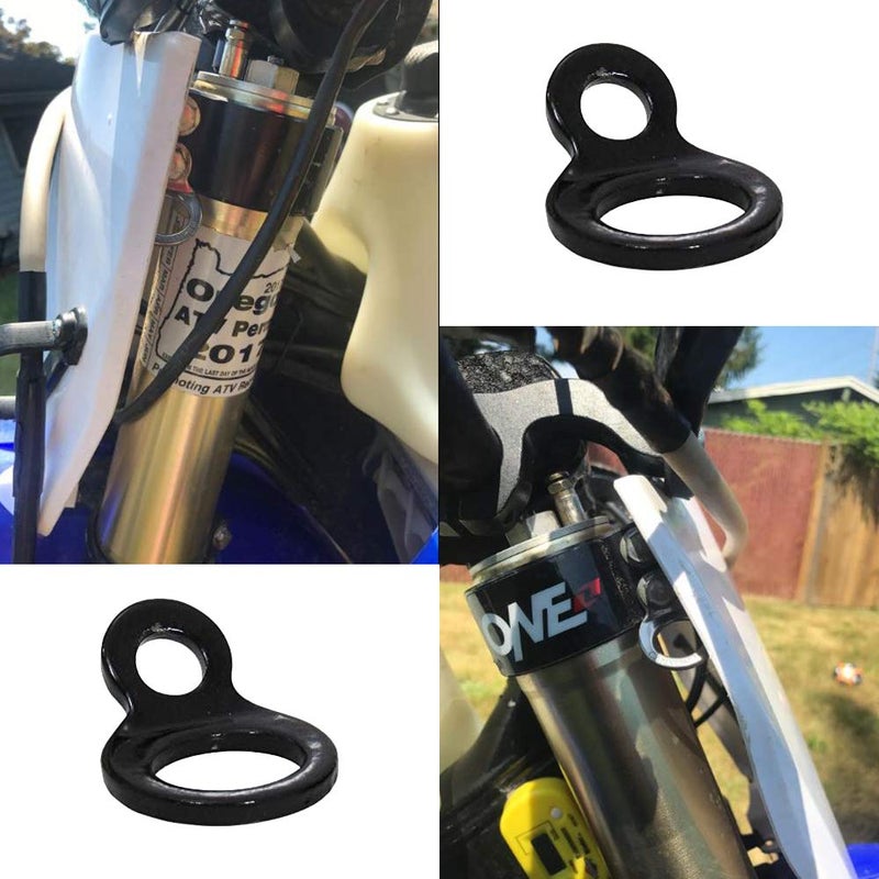 P1Tools Dirt bike Tie Down Strap Rings for Motorcycle Dirtbike ATV Trailer Truck â€“ Strap Your Bike securely Without Scratching Handlebars â€“ Fits Coated Tie Down Hooks â€“ Large Loop to Hook Your Bike - Image 3